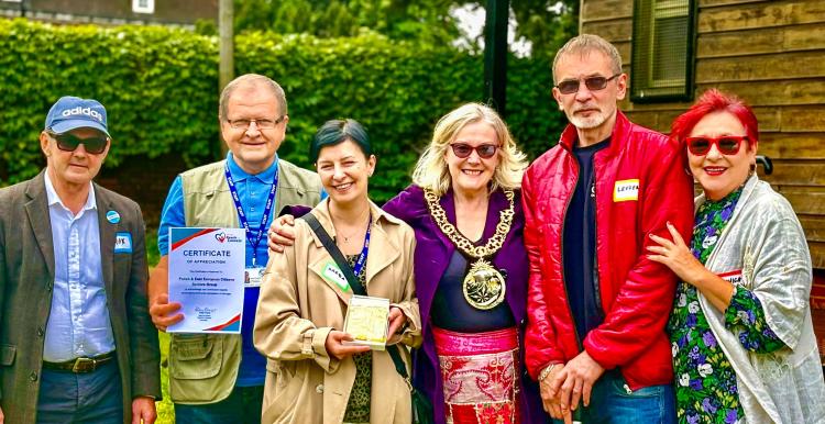 Volunteers receiving awards from Haringey Mayor and Reach and Connect