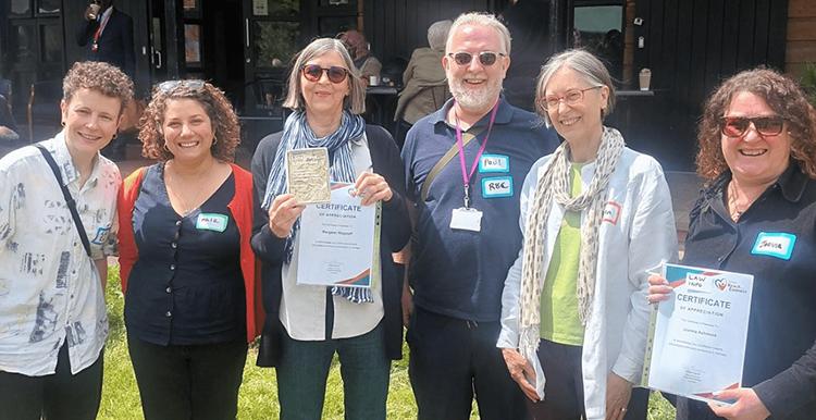  Haringey Reach and Connect partner staff Juliet, Filiz (The Reader), Margaret (vol), HRC partner staff Paul, Helen (vol), Joanna (vol)