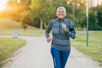 Older woman running
