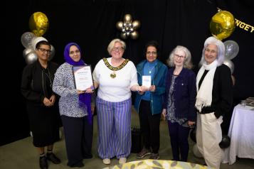 Law Awards Winners 2026 - Singing for The Brain Loneliness Awareness Week 2026 Award Winners Singing for The Brain at Alexandra Palace pictured with the Mayor of Haringey