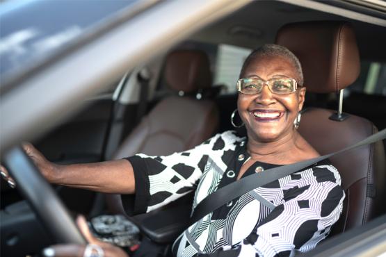 Black woman driving Black woman driving